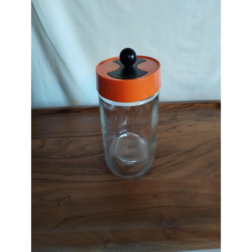 MCM VTG Canister With Orange Lid - Picture 2 of 5